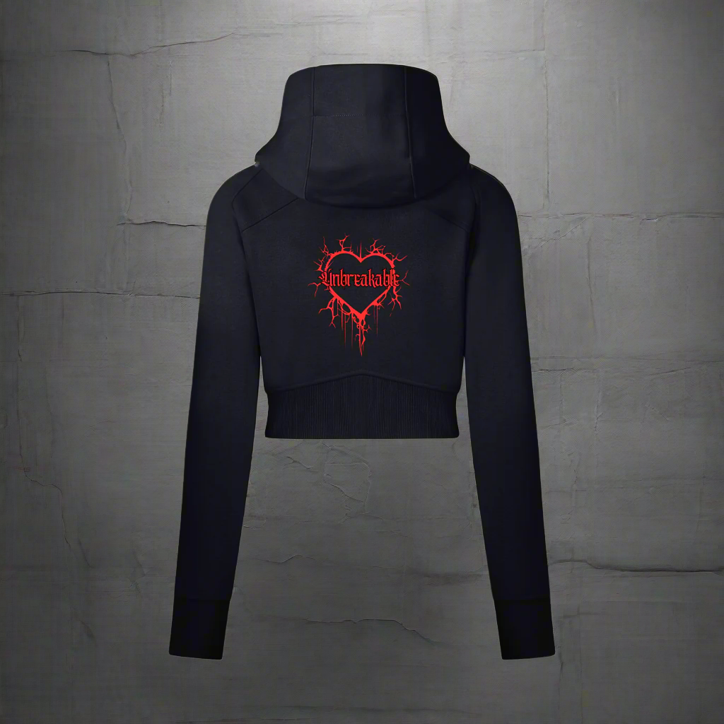 Unbreakable Heart Cropped Hoodie