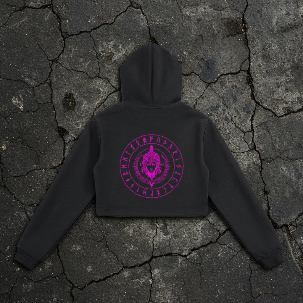 Rune Cropped Hoodie